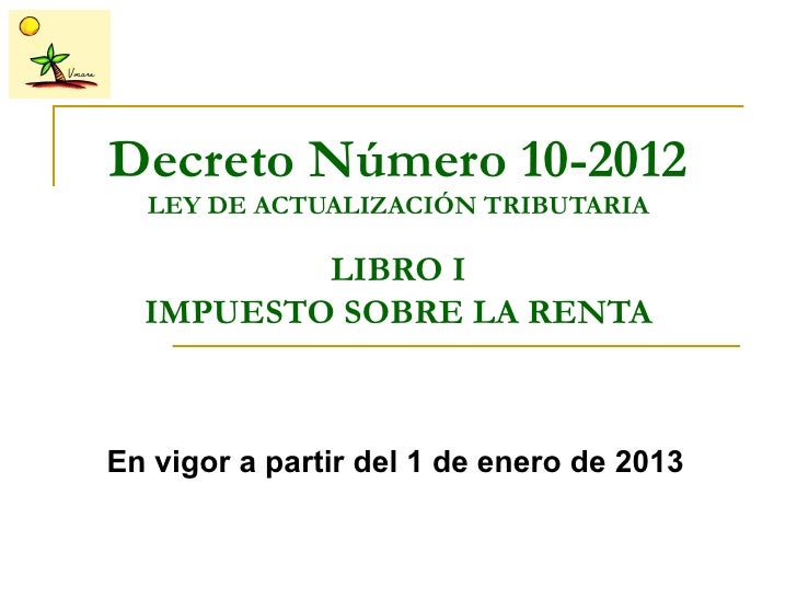 ley de isr guatemala